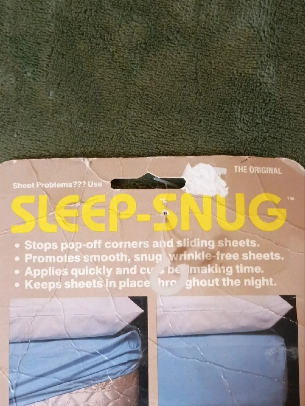 Vintage Sleep-Snug Sheet Fasteners in White